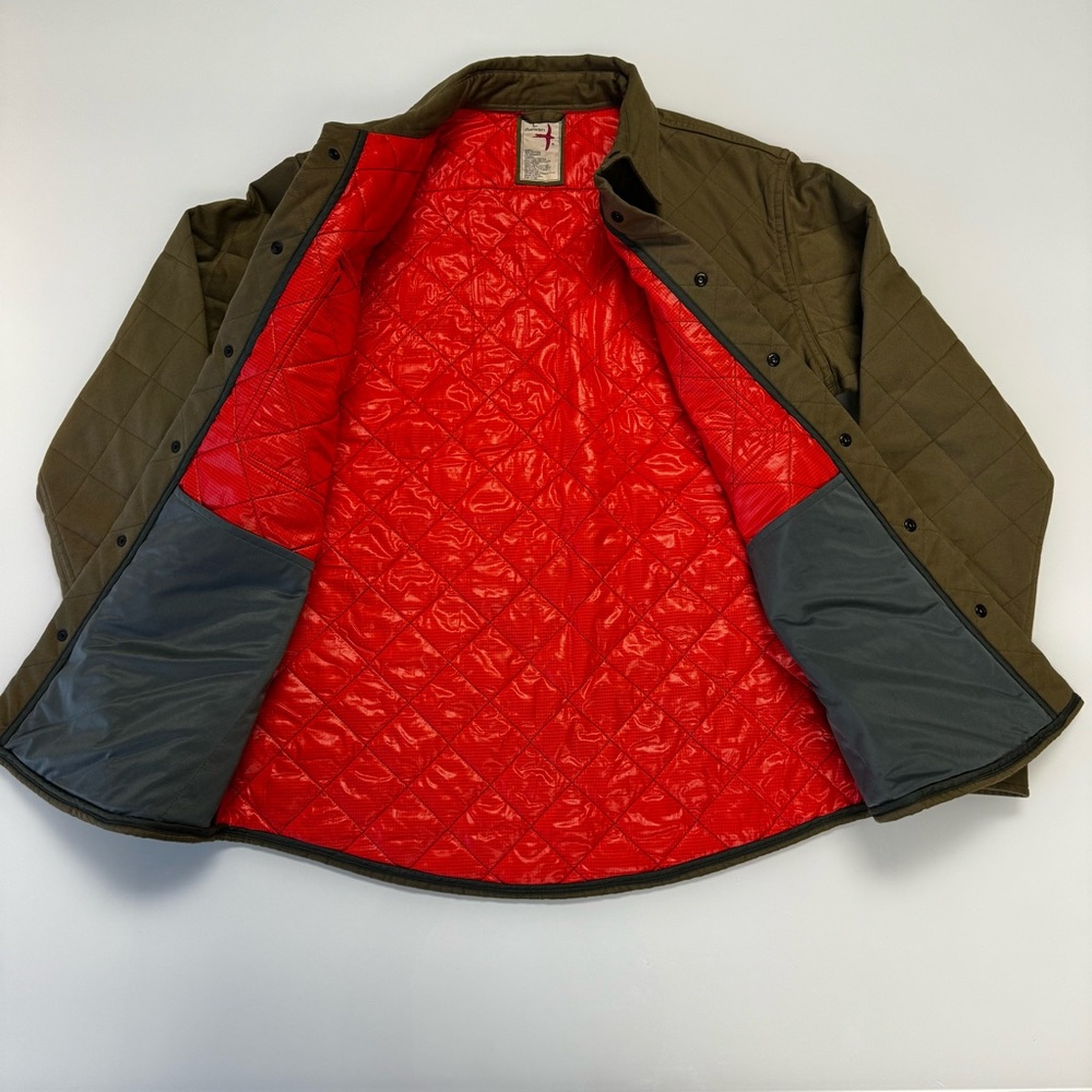 Relwen Quilted Tan Shirt Jacket EUC Size Large - Picture 6 of 9